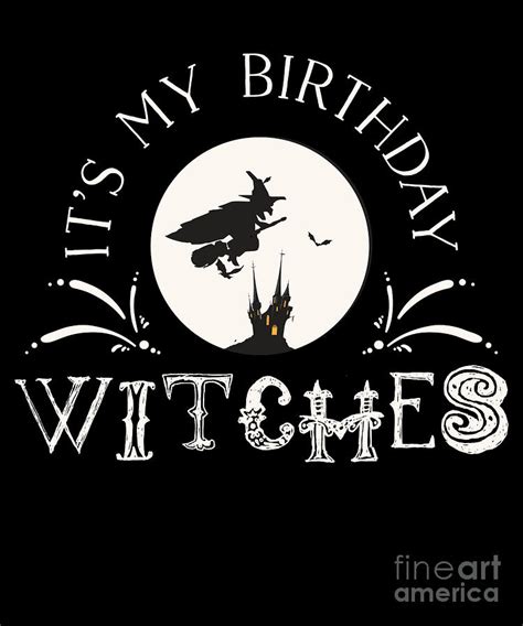 Birthday shirt with a witch motif